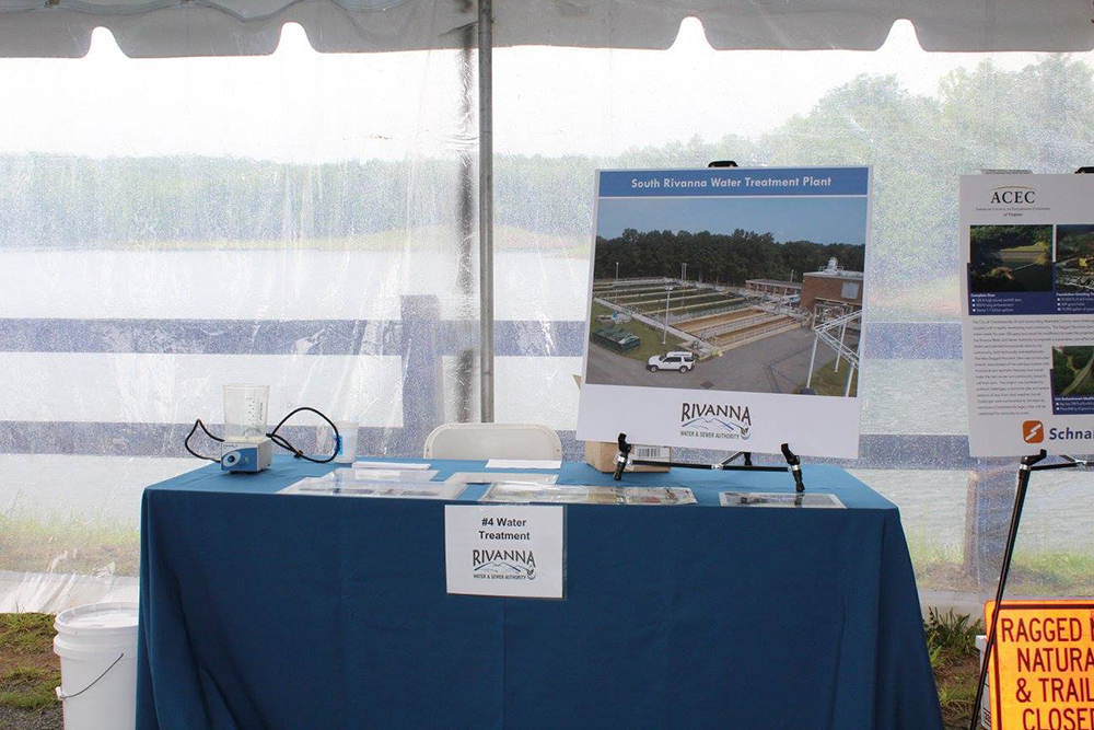 research table in water treatment plant